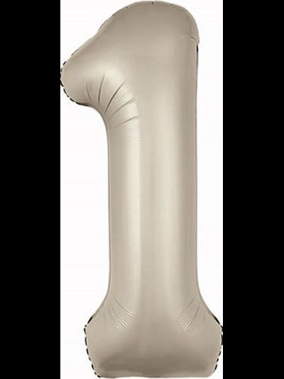 Шар цифра 1 кремовая