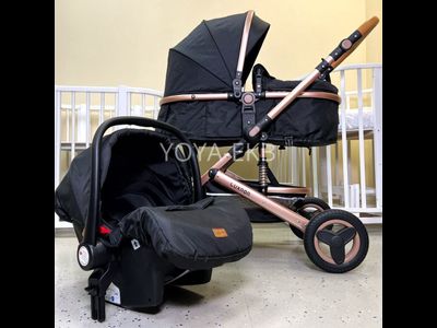Детская коляска 3 в 1 Luxmom 530w Черный
