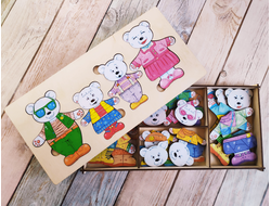 Конструктор-персонаж "Семья белых медведей"