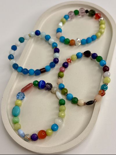 Браслеты детские с натуральными камнями