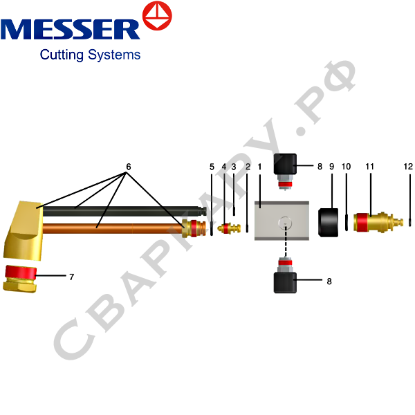 Вставка для резки ацетиленовая Messer MINITHERM 2207-A