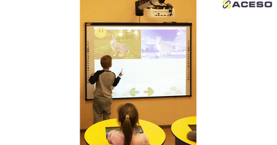 Интерактивный класс для ДОУ (ноутбук, инт.доска, 3 парты)