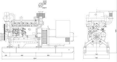 Судовой дизель генератор CCFJ100J-WV, 100 кВт - купить - Двинко