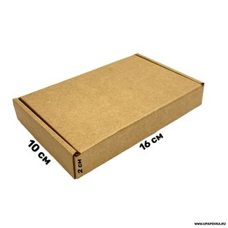 Коробка 16 x 10 x 2 см Бурый