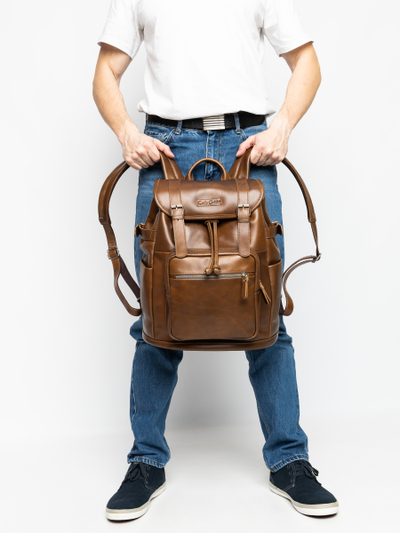 Кожаный рюкзак Volturno NEW Premium brown (арт. 3004-63)