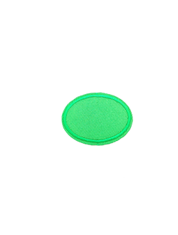 Термоаппликация однотонная, овал зеленый