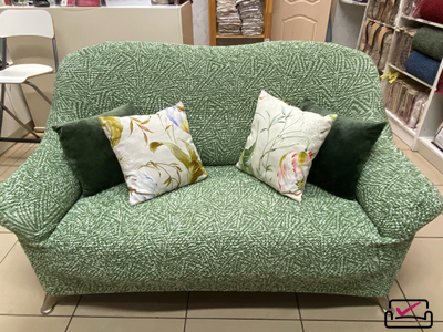 Подушка декоративная, 35х35 см, с наполнителем. Велюр "Оливковый". 2 шт. в комплекте.