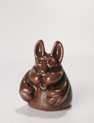 СУВЕНИР "ПОЮЩИЙ КОТ2"глазурь коричневая