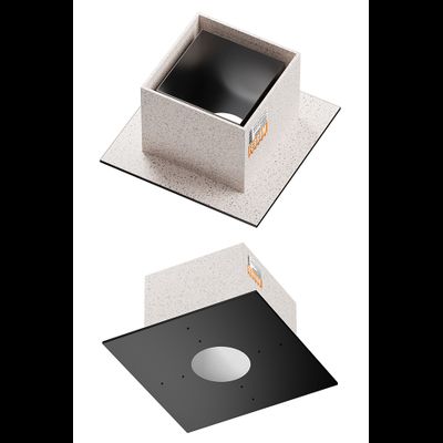 Потолочно проходной узел Н (430/0,5 мм + мин./max t=600° C / эмаль /600° черная) D 210