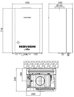 Настенный газовый котел Navien ATMO 13AN 16 AN 24AN атмосферный