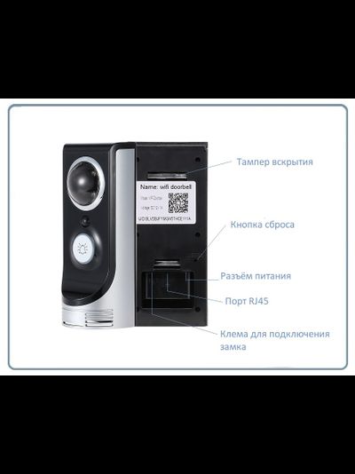 WiFi/LAN вызывная панель видеодомофона, интерком связь с активным шумоподавлением, открытие замка через мобильное приложение, HD (iHD Bell для ОС Андроид)