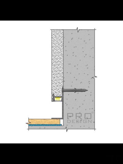 Теневой плинтус скрытого монтажа Pro Design 7210 Анодированный