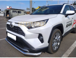 Защита переднего бампера с двумя подгибами d60 для Toyota RAV4 (2019-...)