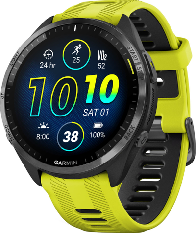 Умные часы Garmin Forerunner 965 Amp Yellow / Black DLC Titanium