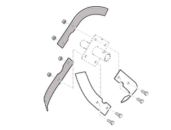Нож VH440/400 пропашной лев.