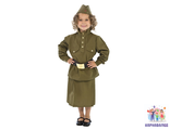 Военная форма на девочку  ( Пилотка, гимнастёрка, ремень, юбка)  на рост от 80-86, 86-92,128-134 см
