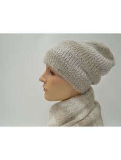 Бежевая шапка Визио 1609  Италия зима 2026