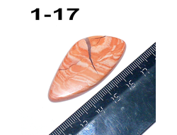 Яшма натуральная (кабошон) №1-17: 48*24*4мм