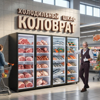 Холодильная камера универсальная на 6 стеклянных дверей Коловрат 6