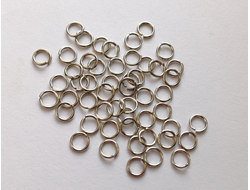 Кольцо 4 мм  покрытие родий 1 шт цвет серебро