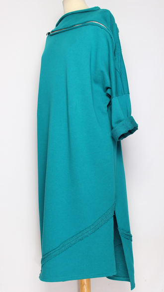 ПЛАТЬЕ БОХО "Молния плотное1" бирюза р.46-52