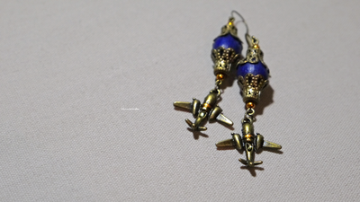 Благотворительность. Серьги "Ветер крепчает" с самолётиками