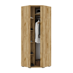 Хелен ШК 04 Шкаф угловой 750х2100х750 крафт золотой/белый