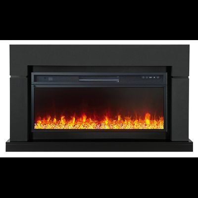 Линейный электрокамин Lindos Graphite Grey с очагом Vision 42 LED