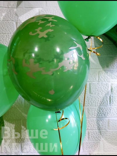 Сет "День Защитника Отечества, золото" (14 шариков)