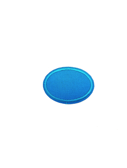 Термоаппликация однотонная, овал голубой