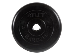 Диск обрезиненный Barbell Atlet, d=31мм, вес 5 кг