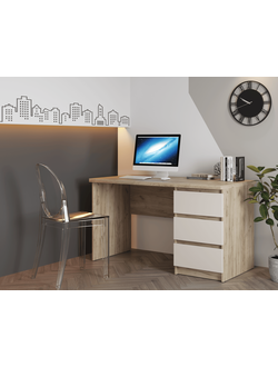 Бостон стол письменный Дуб Крафт серый/Кашемир