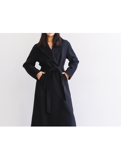 Пальто утепленное шерстяное (черный)