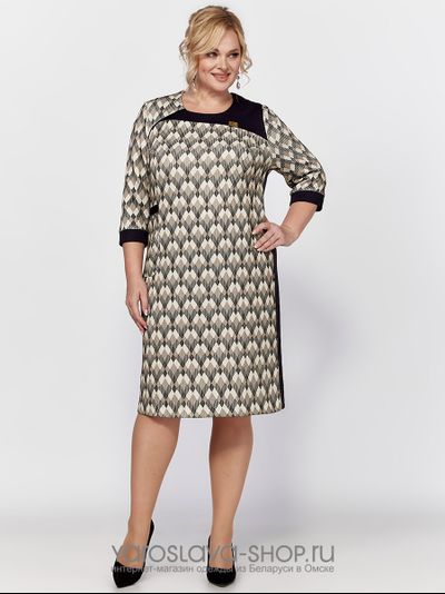Модель: 4028-с. Женское платье прямого силуэта в сером оттенке