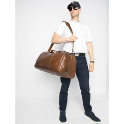 Кожаный портплед / дорожная сумка Goffredo 
Premium brown (арт. 4045-63)