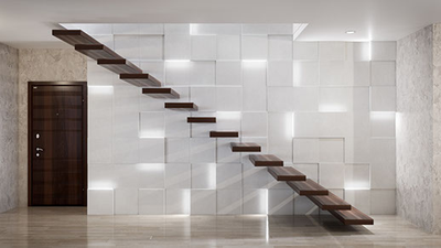 Световая 3D панель из МДФ в эмали  "LightUnit (Max)"