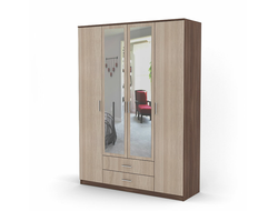 Спальня ГАРМОНИЯ - ШК 602М Шкаф КВАДРО Ясень Шимо светлый/Ясень Шимо темный