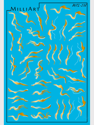 Слайдер-дизайн MilliArt Nails Металл MTL-238