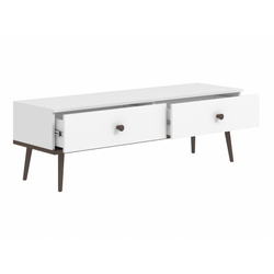 Тумба TV-3 Art design белый глянец/темный орех 1,4м