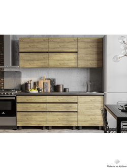 Лофт 2,0 Кухонный гарнитур Крафт / Венге