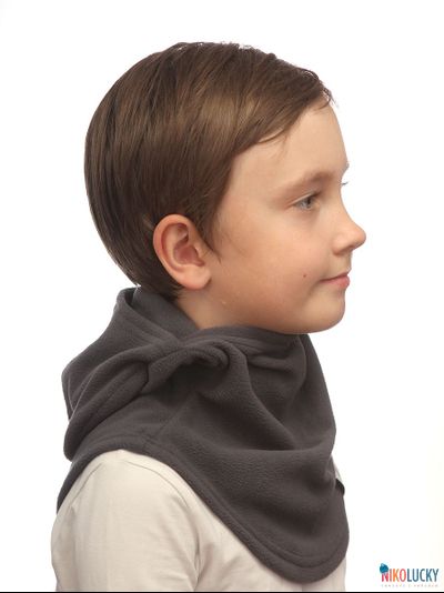 Шапка-шлем 23202-02 100% полиэстер, темно-серый 52-54