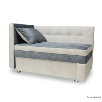 Кушетка Лилия, Серая/Слоновая кость Левая