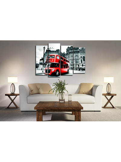 Модульная картина "Лондонский автобус"