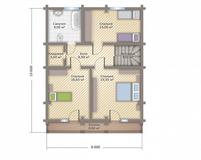 Дом из клееного бруса ПБ-22, 175 м2