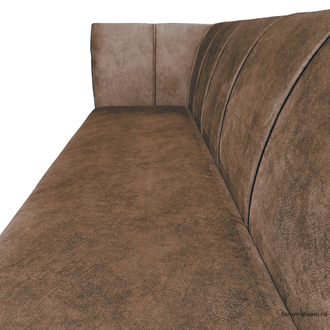 Кухонный ДИВАН "ФОРУМ-8" с боковой спинкой, Коричневый Левый