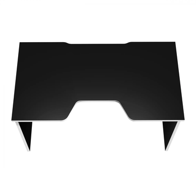 Стол геймерский С-240 черный шагрень/белый