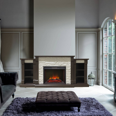 Электрокамин Моника LUX AO M2 с очагом Sparta 25.5 LED