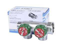 Коллектор регулирующий STOUT 3/4", 2 отвода 3/4"ЕК (Арт. SMB-6850-343402)