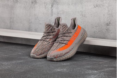 Adidas Yeezy Boost 350 v2 (Серые с оранжевым)