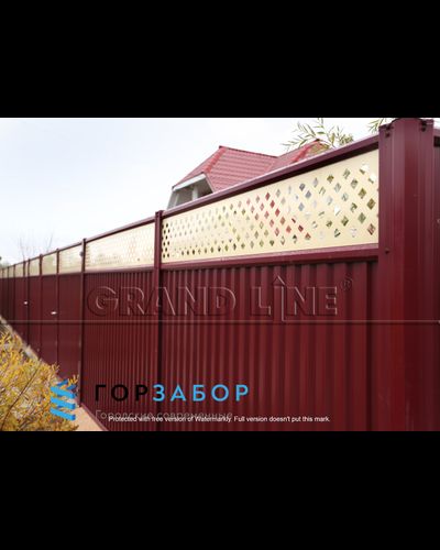 Оцинкованный забор из профнастила GRANDLINE эстет плюс купить